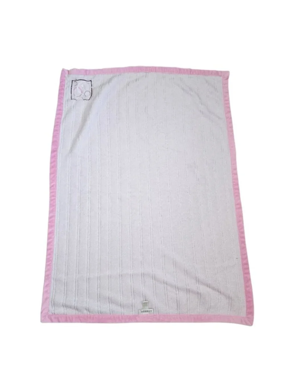 VTG George Baby Girl Blanket Pink Brown Circles Plush Y2K‎ 2000s Walmart